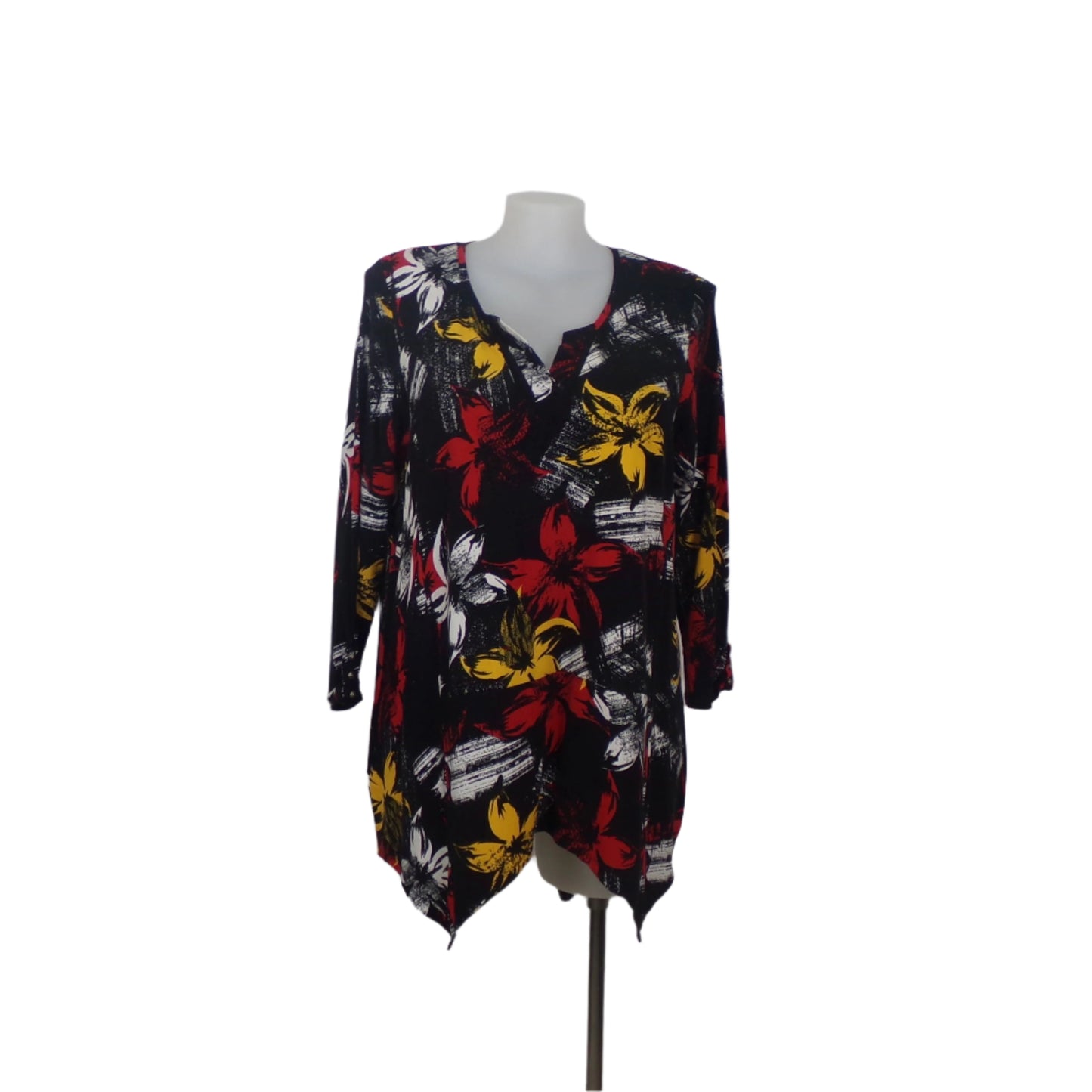 Virtuelle Long Sleeve Print Jersey Top Size 18
