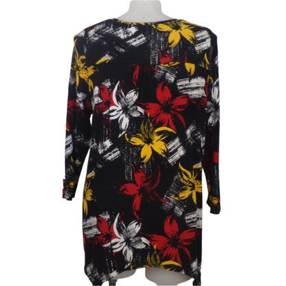 Virtuelle Long Sleeve Print Jersey Top Size 18