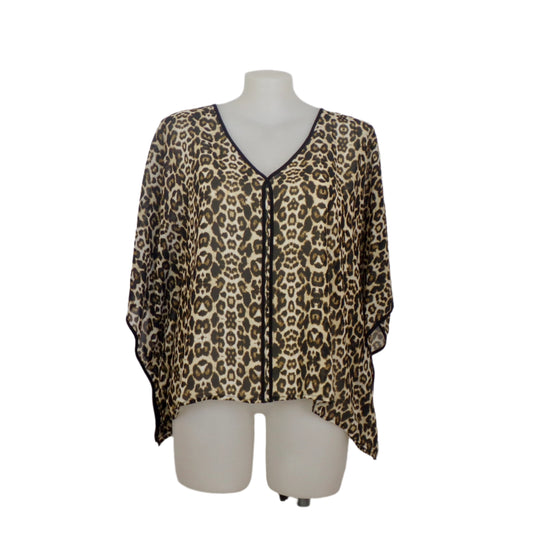 Tina Knowles Animal Print Kaftan Tunic Size 16