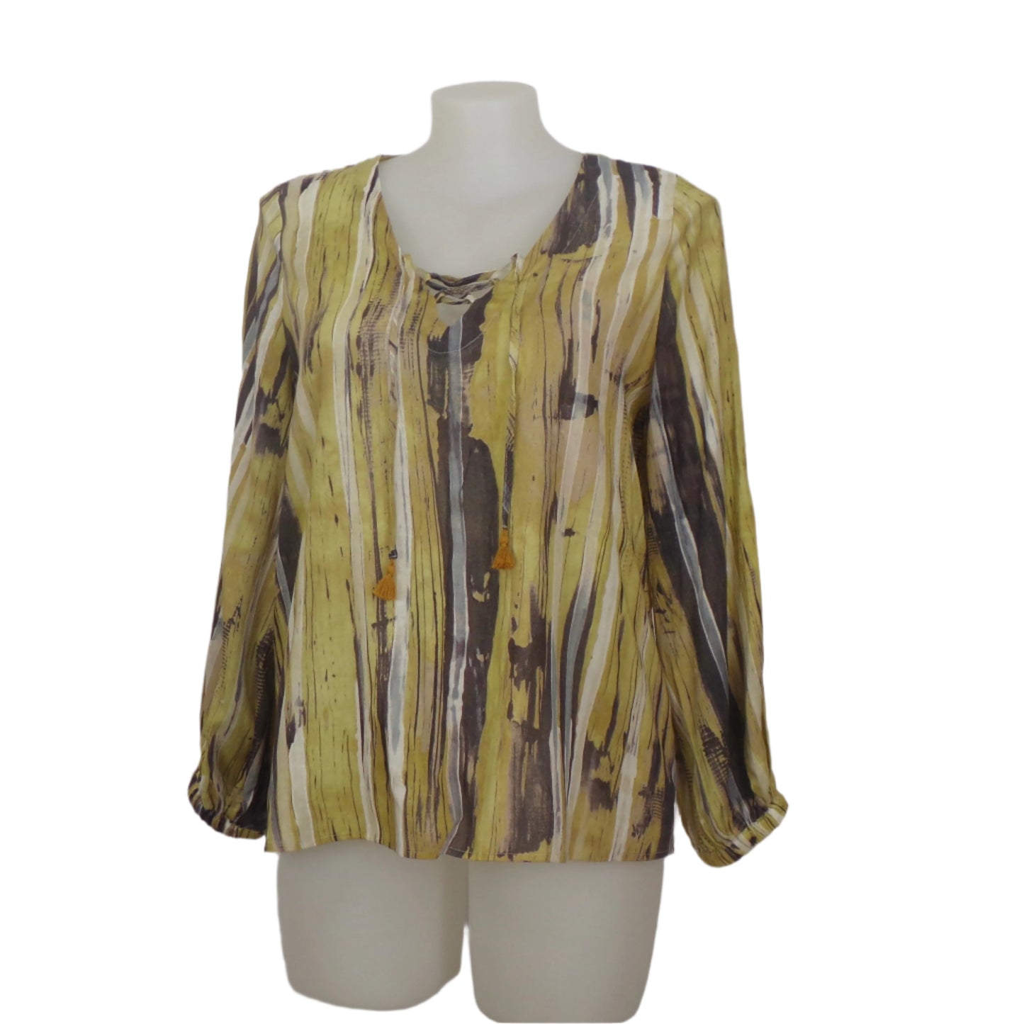 Marco Polo Linen Blend Long Sleeve Tunic Size 16