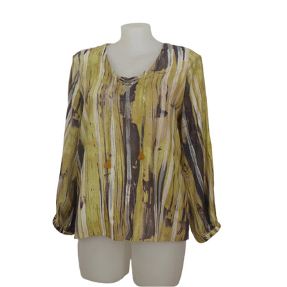 Marco Polo Linen Blend Long Sleeve Tunic Size 16