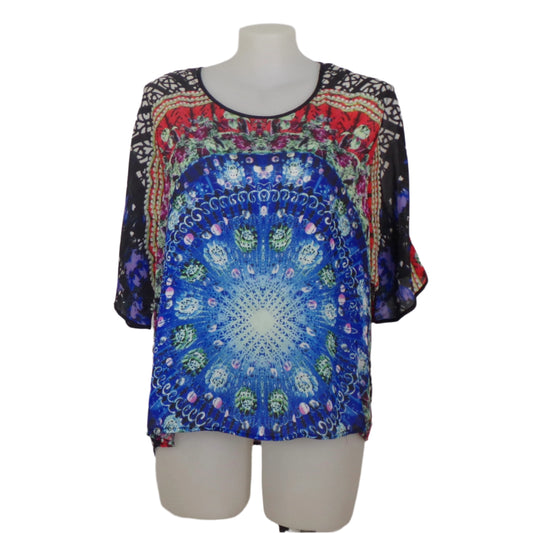 Estelle Satin Feel Printed Top Size 16