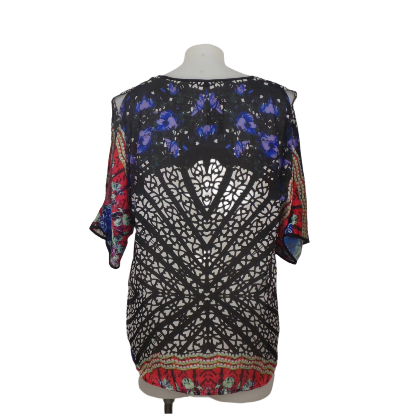 Estelle Satin Feel Printed Top Size 16