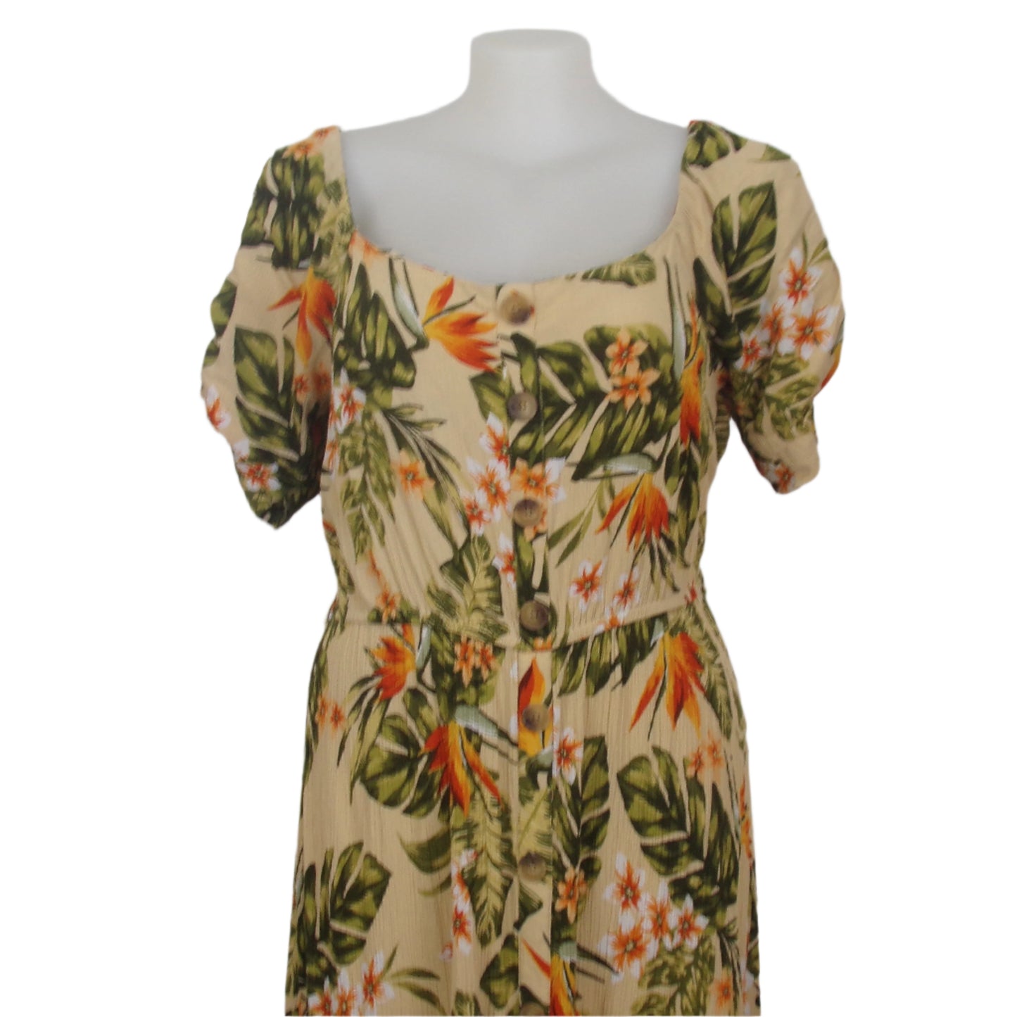 City Chic Floral Button-Through Maxi Dress Size 18