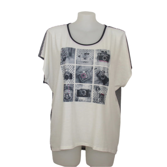 Style & Co Camera Print Top Size 18