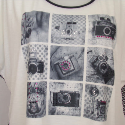 Style & Co Camera Print Top Size 18