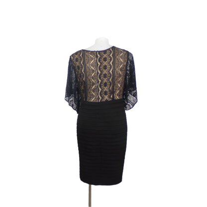 Autograph Black Stretch Evening Dress Tiered Panel Skirt – Size 26
