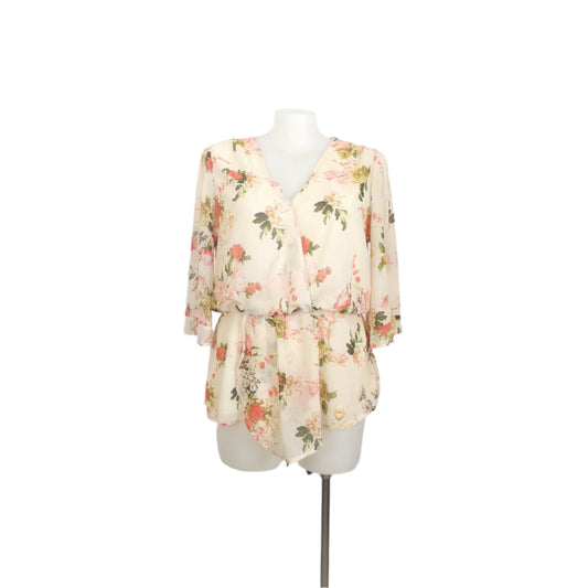 Liz Jordan Elegant Floral Blouse Size 18