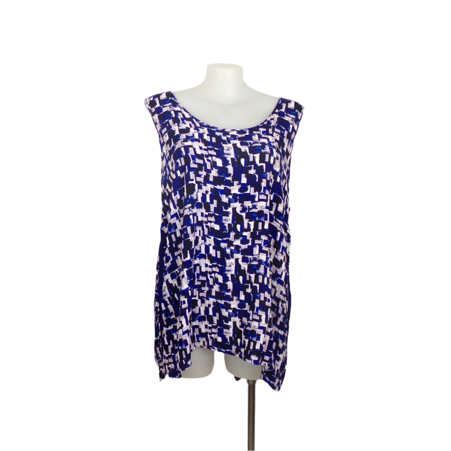 Autograph Crushed Viscose Graphic Print Sleeveless Tank Size 26