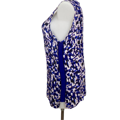 Autograph Crushed Viscose Graphic Print Sleeveless Tank Size 26