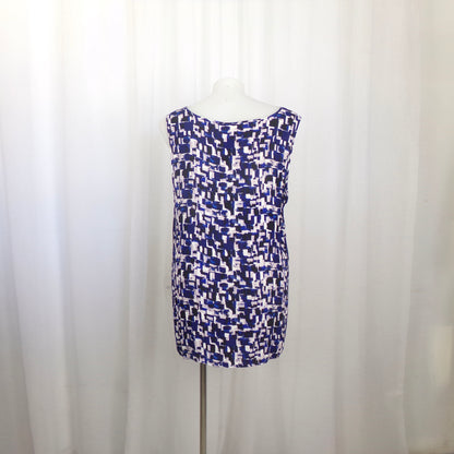 Autograph Crushed Viscose Graphic Print Sleeveless Tank Size 26