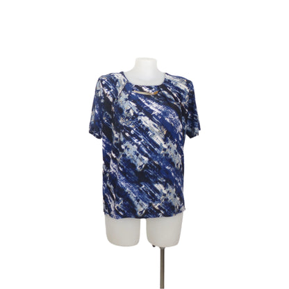 Noni B Printed Top with Necklace Size 16