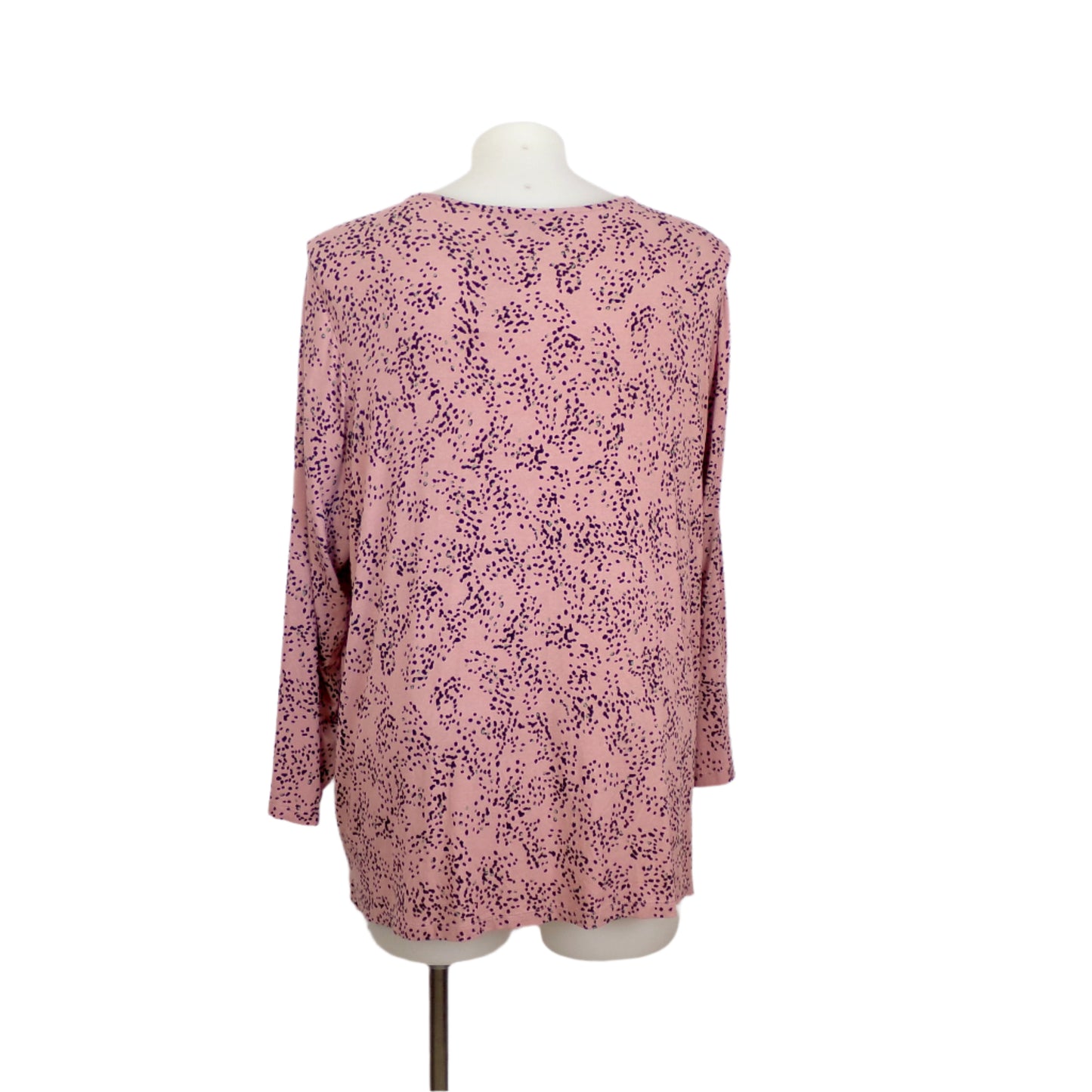 Beme Printed Draped Front Top with V-Neckline Size 22