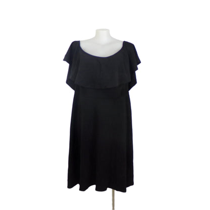 Boohoo Black On/Off Shoulder Dress Size 24