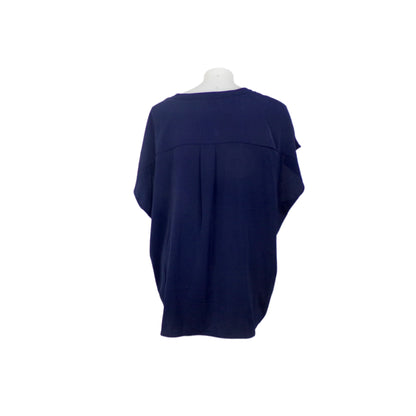 Bloomchic Navy Half-Zip Front Blouse Size 24