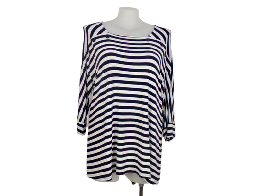 Virtuelle Striped 7/8 Sleeve Tunic - Size 18