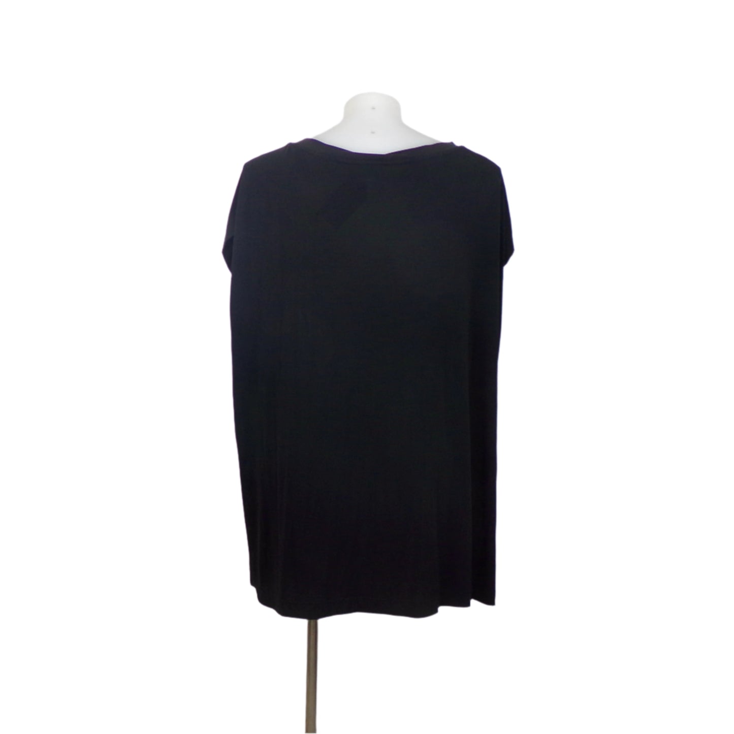 Moda Front Panel Print Black Stretch Tunic – Size 22