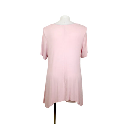Taking Shape Shell Pink Bamboo Waterfall Hem Tunic Size 18
