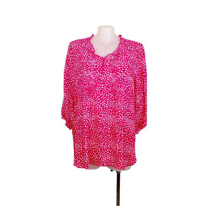 Virtuelle Half Button-Through Pintuck Chest Top Size 22
