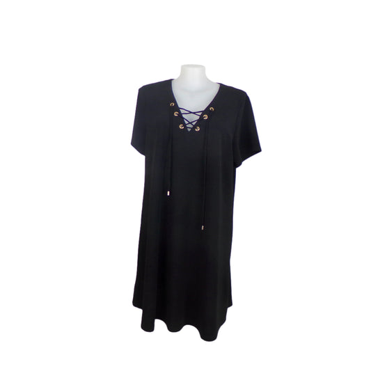 Estelle Black Stretch Shift Dress Size 22