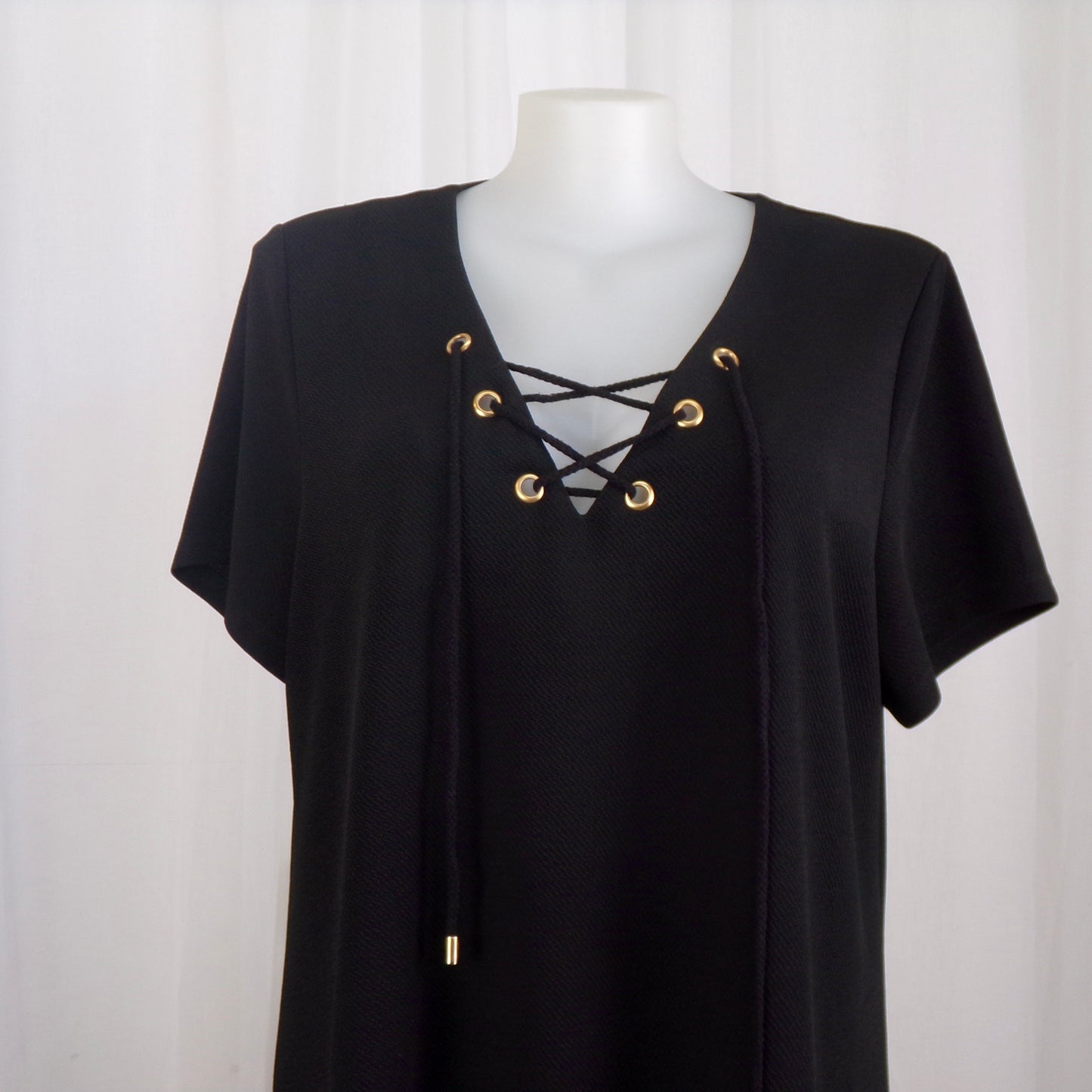 Estelle Black Stretch Shift Dress Size 22