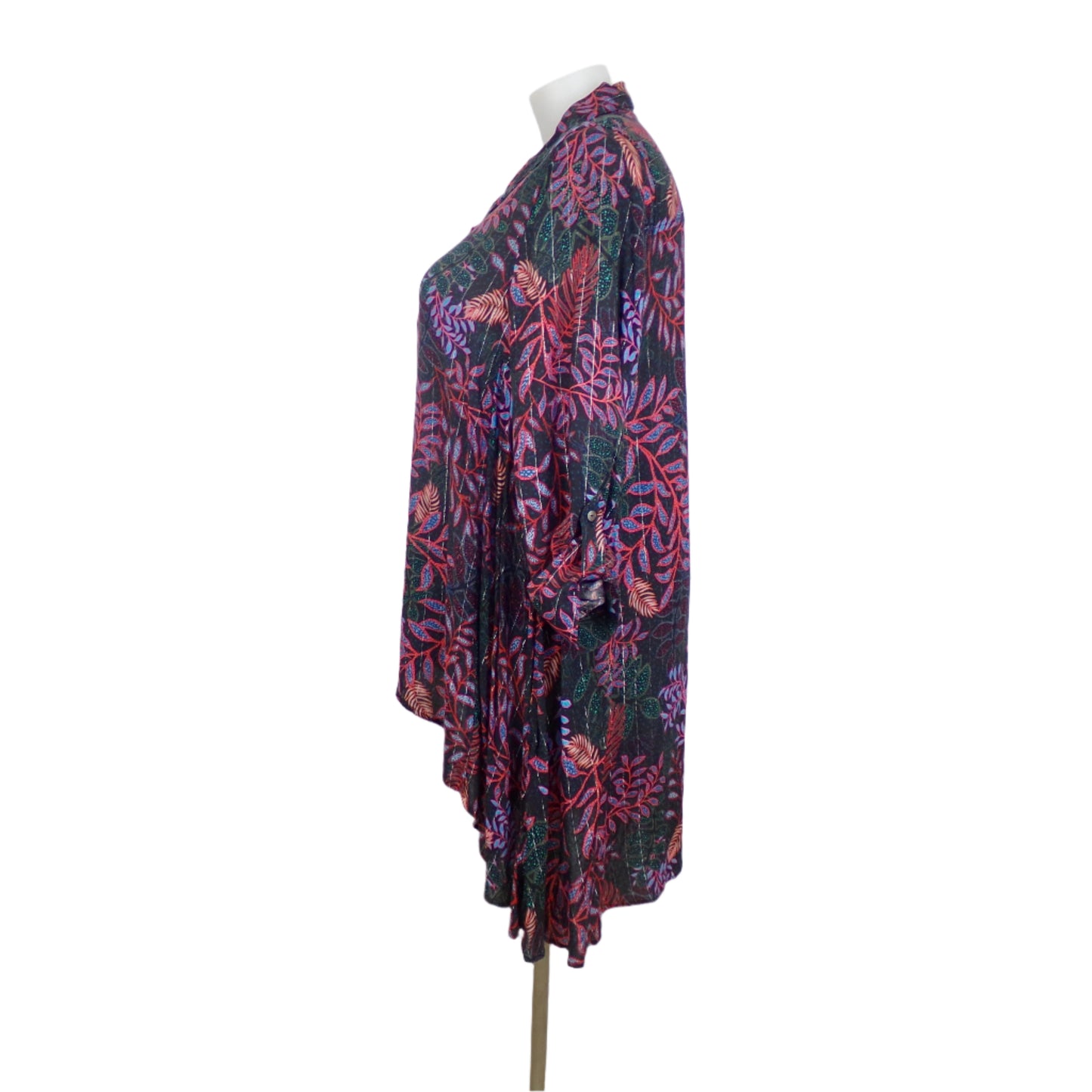 Virtuelle Hi-Lo Button-Up Floral Print Top Size 22