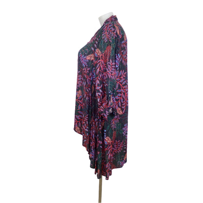 Virtuelle Hi-Lo Button-Up Floral Print Top Size 22