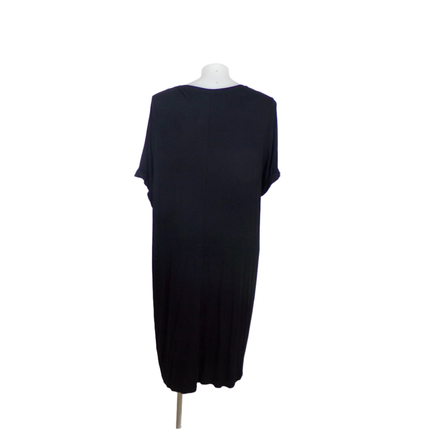 Anko Curve Black Stretch Everyday Dress with Cuffed Sleeves – Size 26