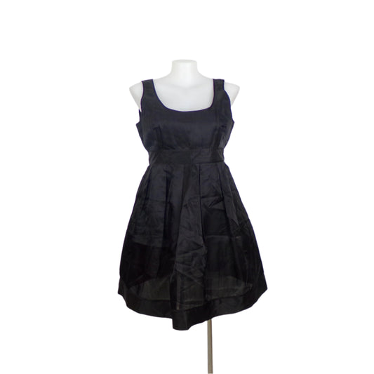 Laura Ashley Black Silk Party Dress Size 16