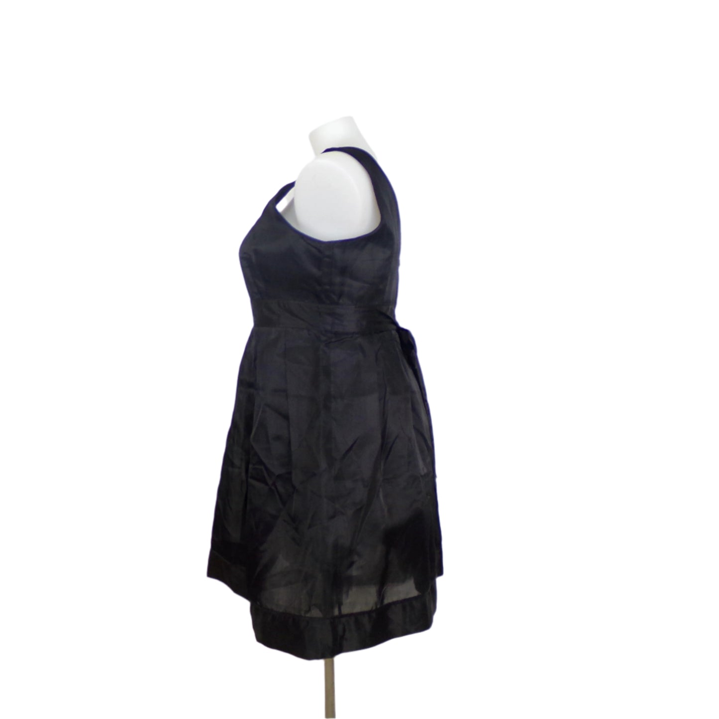 Laura Ashley Black Silk Party Dress Size 16