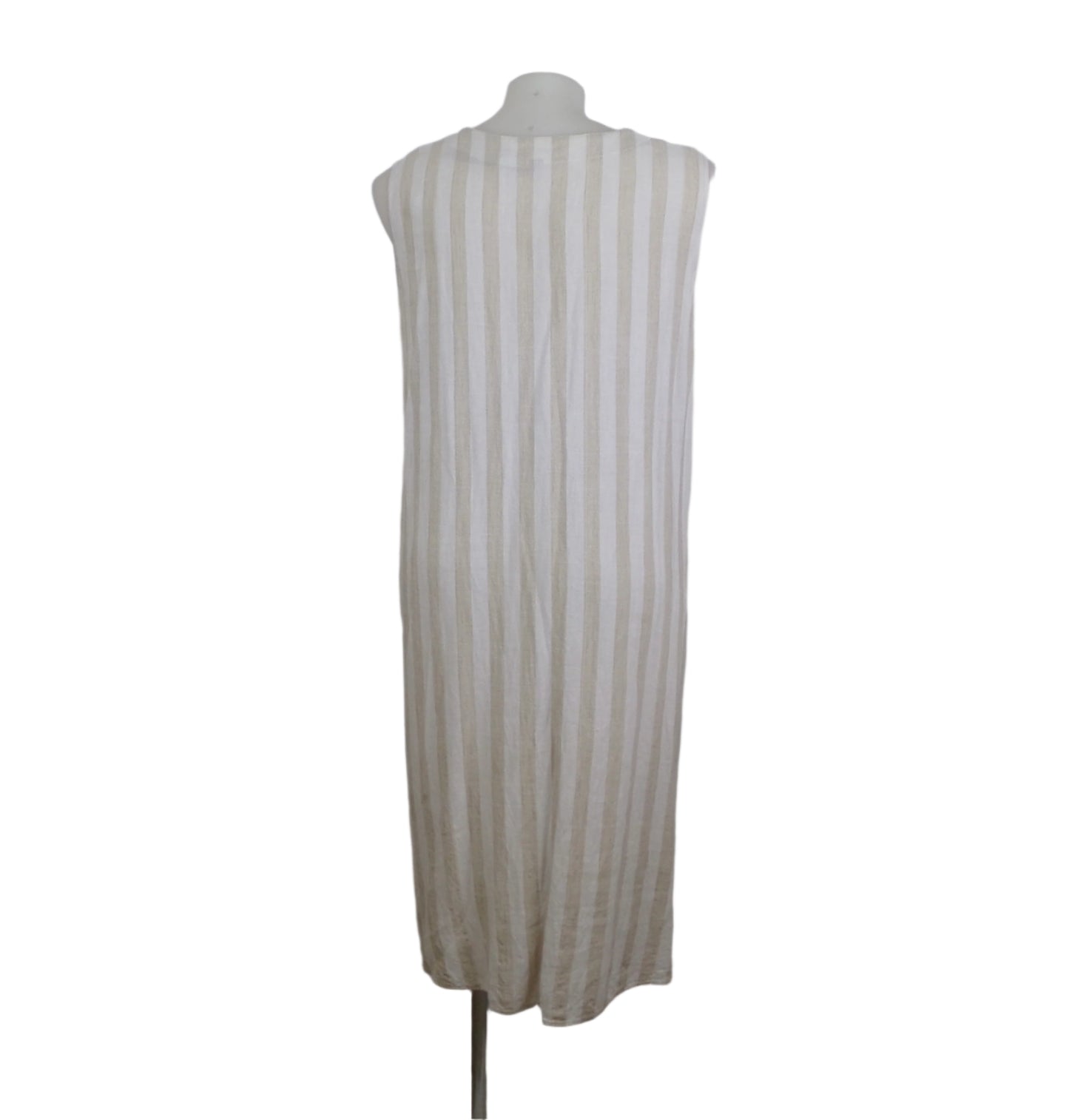 Taking Shape Natural Stripe Linen Dress Size 22
