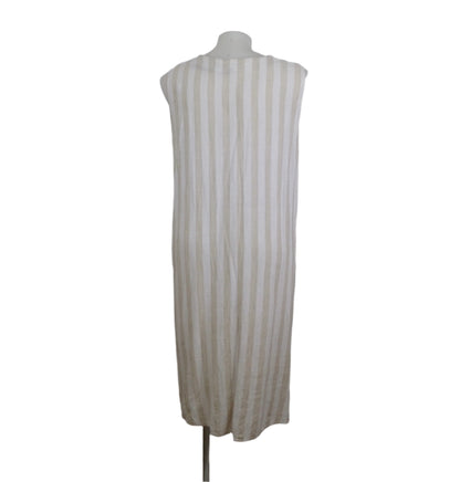 Taking Shape Natural Stripe Linen Dress Size 22