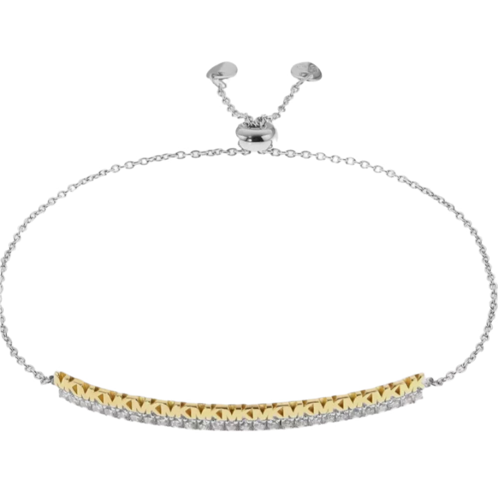Michael Kors MK Signature Design Silver Bracelet