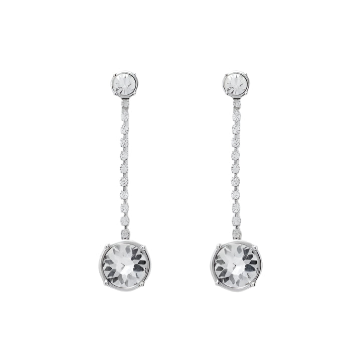 Mimco Sparkle Drop Earrings Silver + Dust Bag