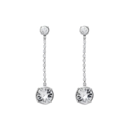 Mimco Sparkle Drop Earrings Silver + Dust Bag