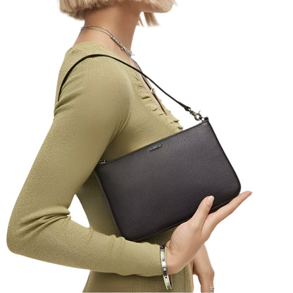 Mimco Classico Shoulder Bag - Black With Leather Strap