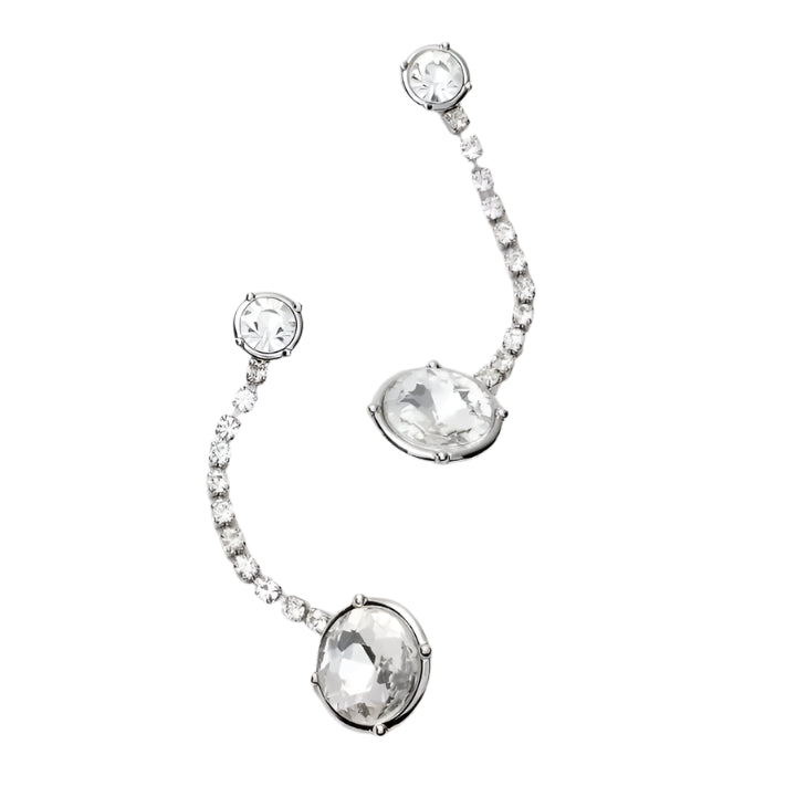 Mimco Sparkle Drop Earrings Silver + Dust Bag