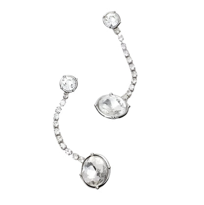 Mimco Sparkle Drop Earrings Silver + Dust Bag
