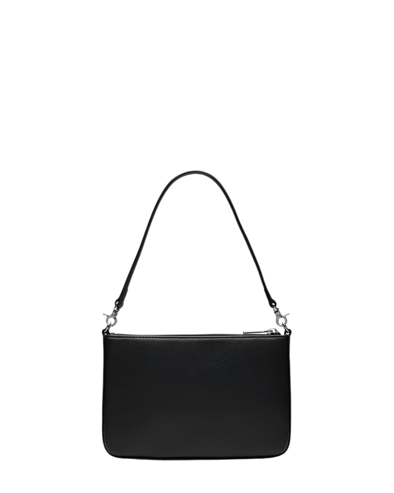 Mimco Classico Shoulder Bag - Black With Leather Strap