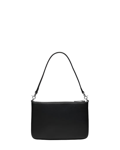 Mimco Classico Shoulder Bag - Black With Leather Strap