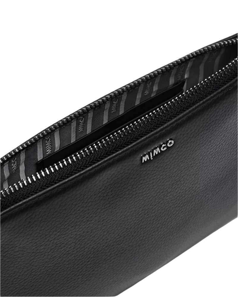 Mimco Classico Shoulder Bag - Black With Leather Strap