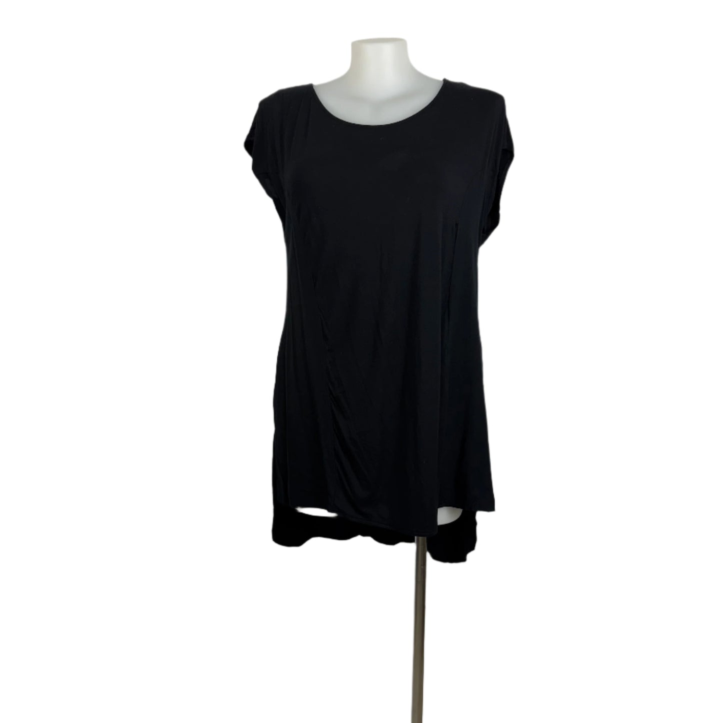 Spicy Sugar Black Viscose Short Sleeve Hi-Lo Dress Size 16