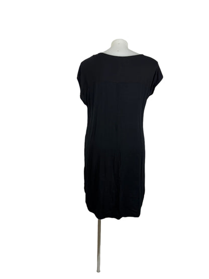 Spicy Sugar Black Viscose Short Sleeve Hi-Lo Dress Size 16