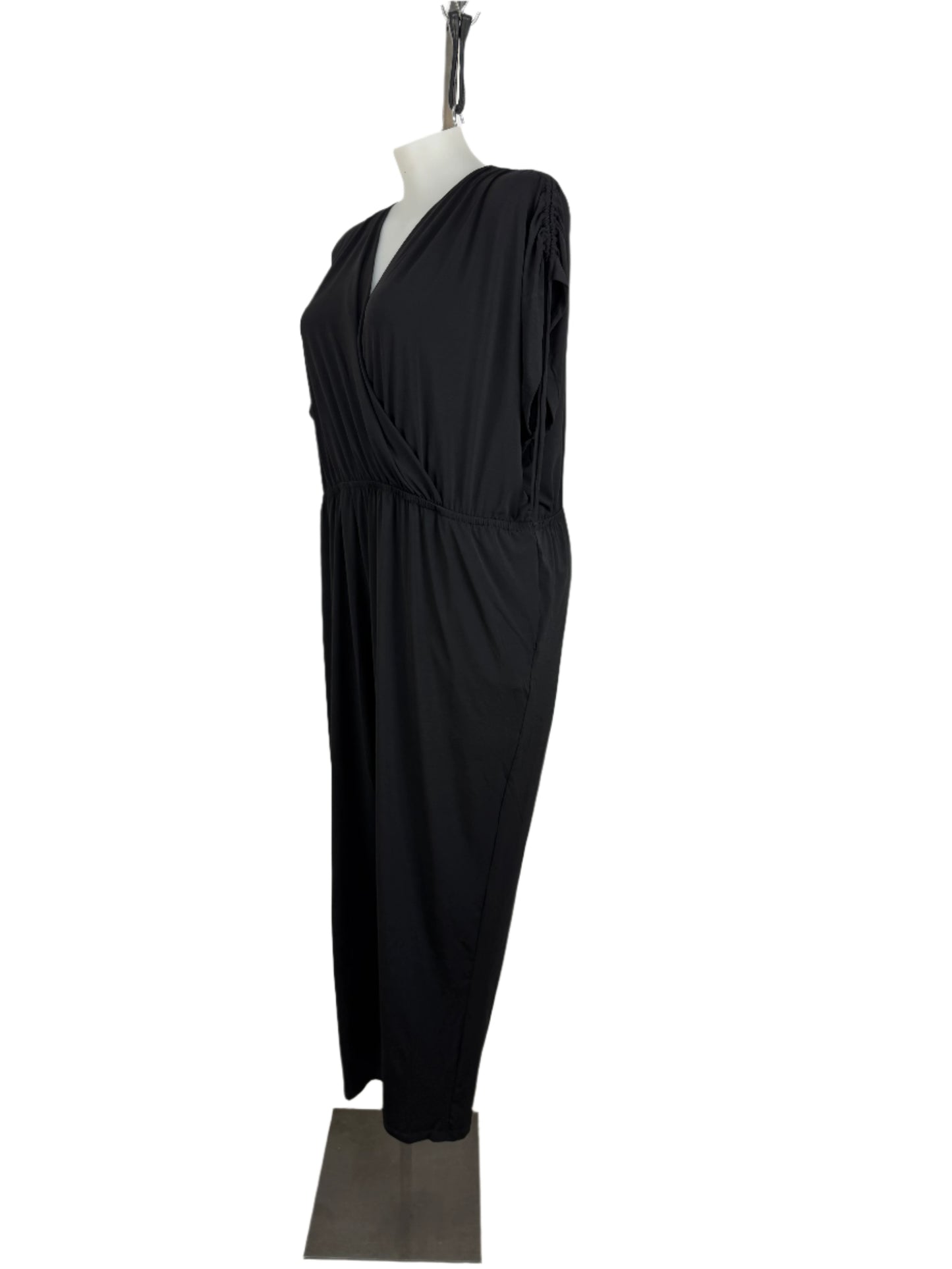 Sara Black Knit Stretch Jumpsuit Size 22 Brand New