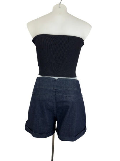 City Chic New Stretch Dark Ink Shorts Size 20