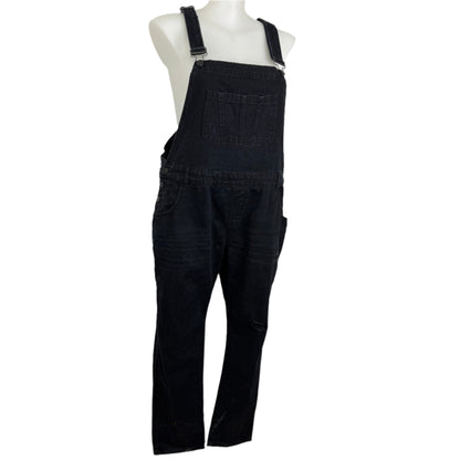 City Chic Distressed Cotton Denim Overalls Size 18