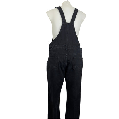 City Chic Distressed Cotton Denim Overalls Size 18