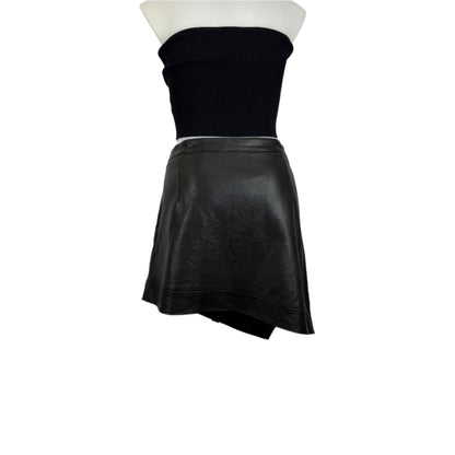 Pink Dusk Faux Leather Asym Mini Skirt Size 20