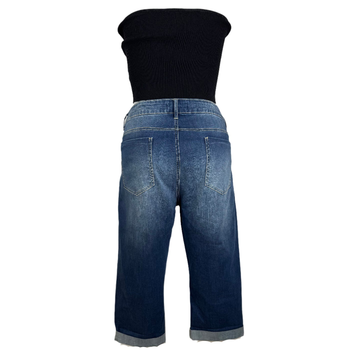 Virtuelle Denim Stretch Distressed Cropped Jeans Size 20