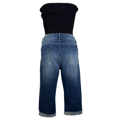 Virtuelle Denim Stretch Distressed Cropped Jeans Size 20